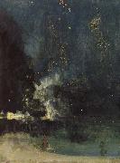 James Abbott Mcneill Whistler Nocturne in Black and Gold France oil painting artist